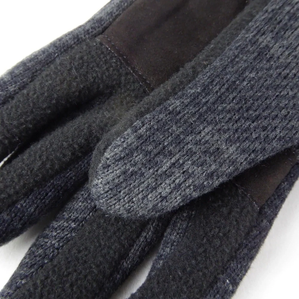 TNF The North Face Sweater Fleece U/R Tech Gordon E-Tip Gloves NWT Gray Plaid - Picture 4 of 6